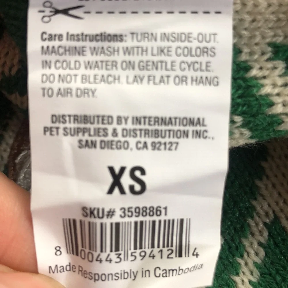 NWOT Reindeer Holiday Christmas Winter dog sweater XS